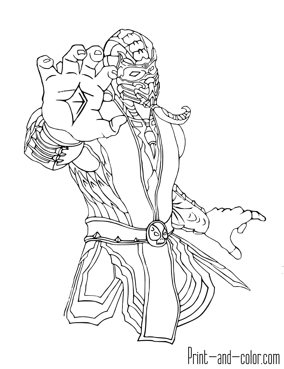 Mortal Kombat Coloring Pages Print And Color Mortal Kombat Coloring Pages Print And Color