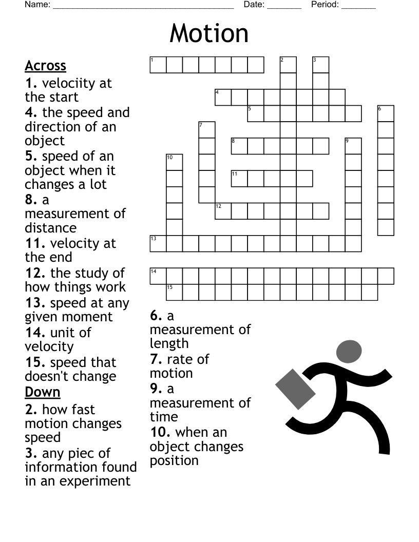 Motion Crossword WordMint Motion Crossword WordMint
