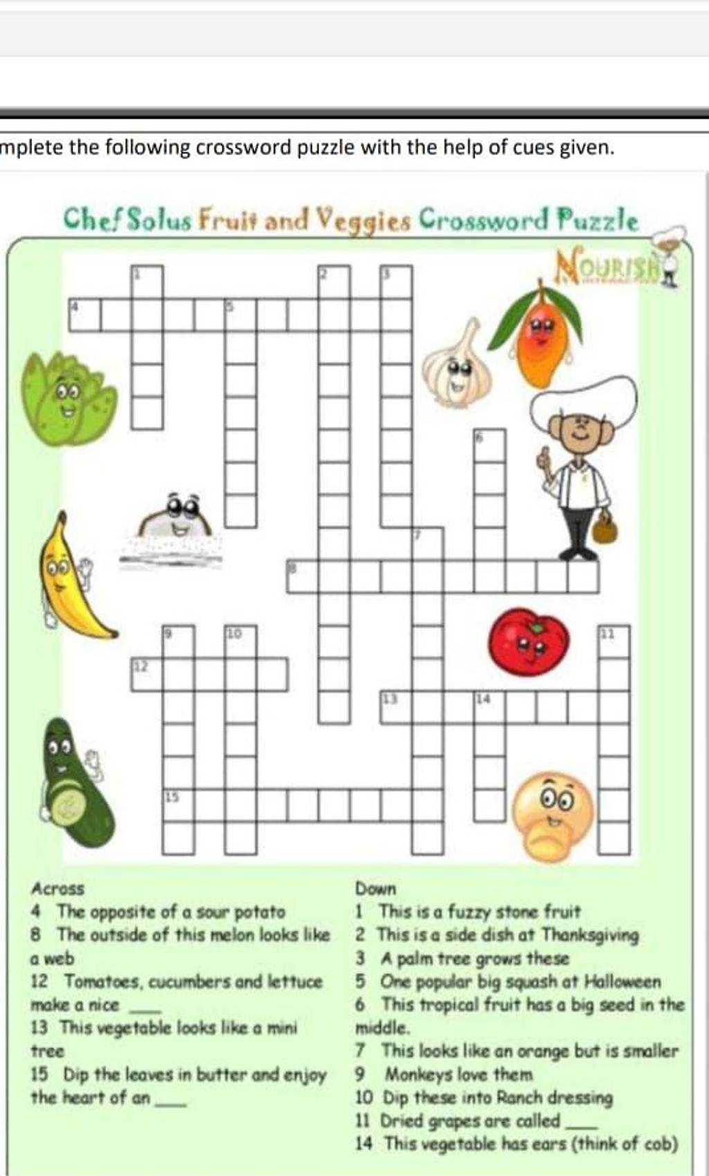 fuzzy fruit crossword clue