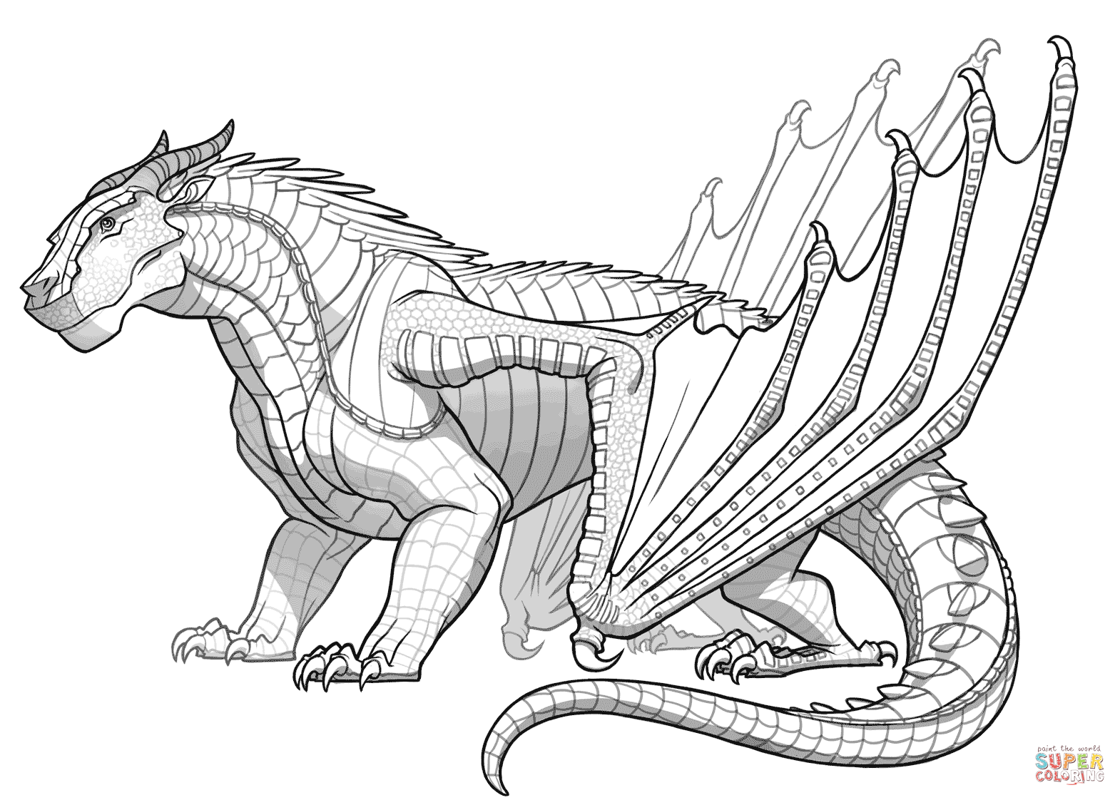 wings of fire coloring page