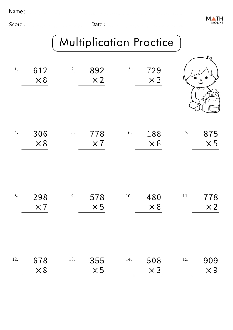 Multiplication Worksheets Grade 4 With Answer Key Multiplication Worksheets Grade 4 With Answer Key