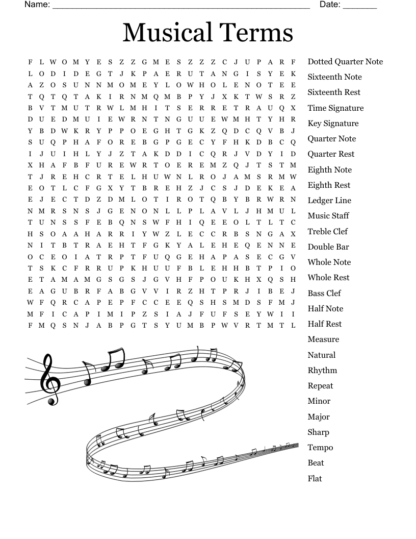 Music Vocabulary Crossword WordMint Music Vocabulary Crossword WordMint