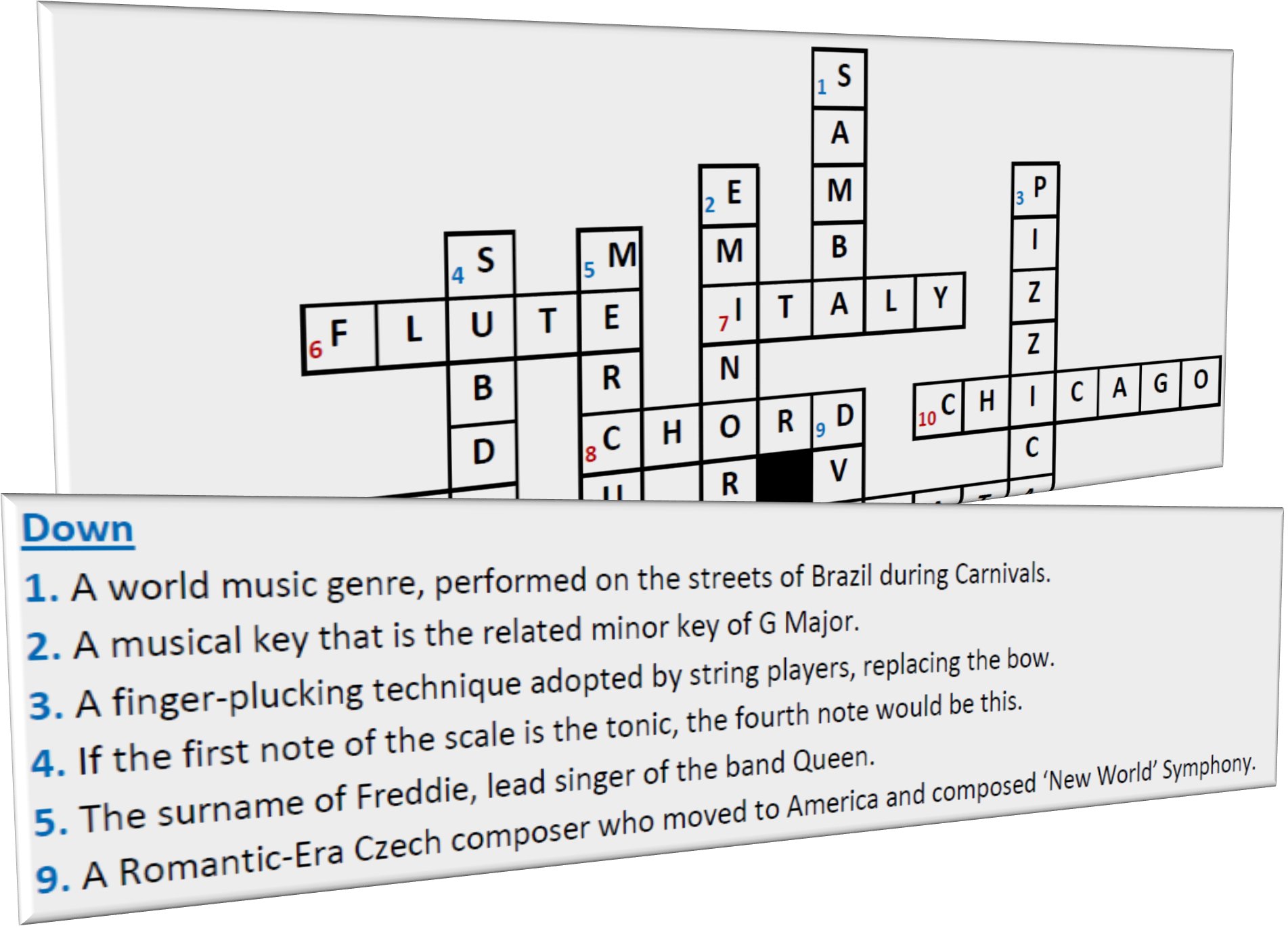 crossword clue musical