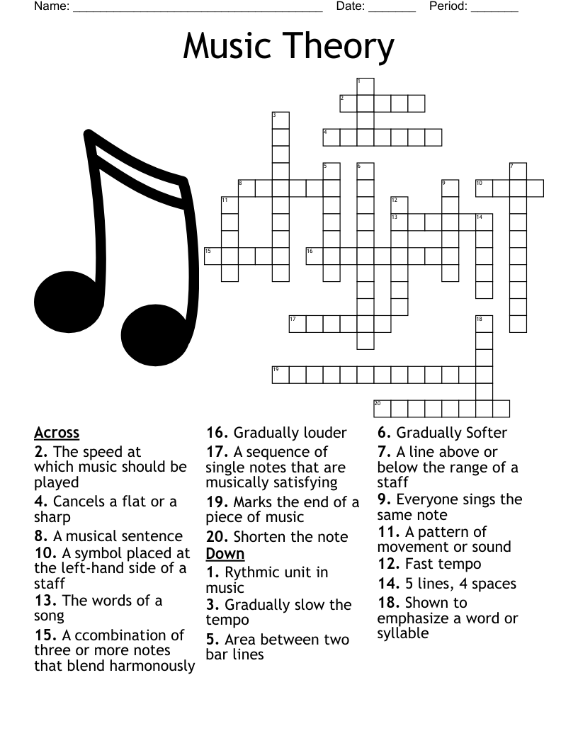 Musical Crossword WordMint