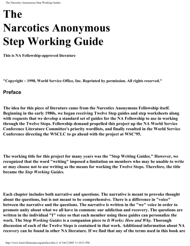 NA Step Working Guides