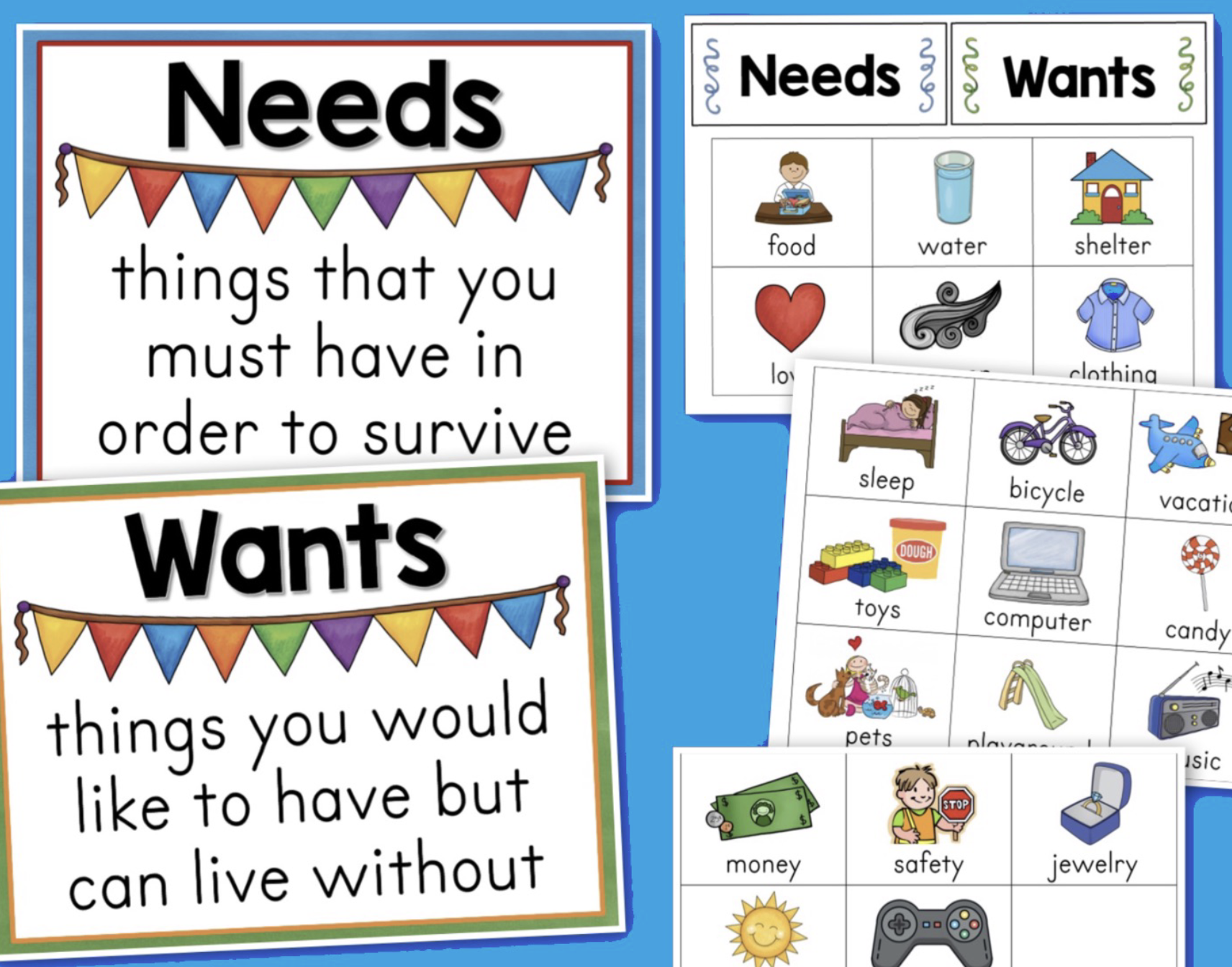 needs or wants worksheet