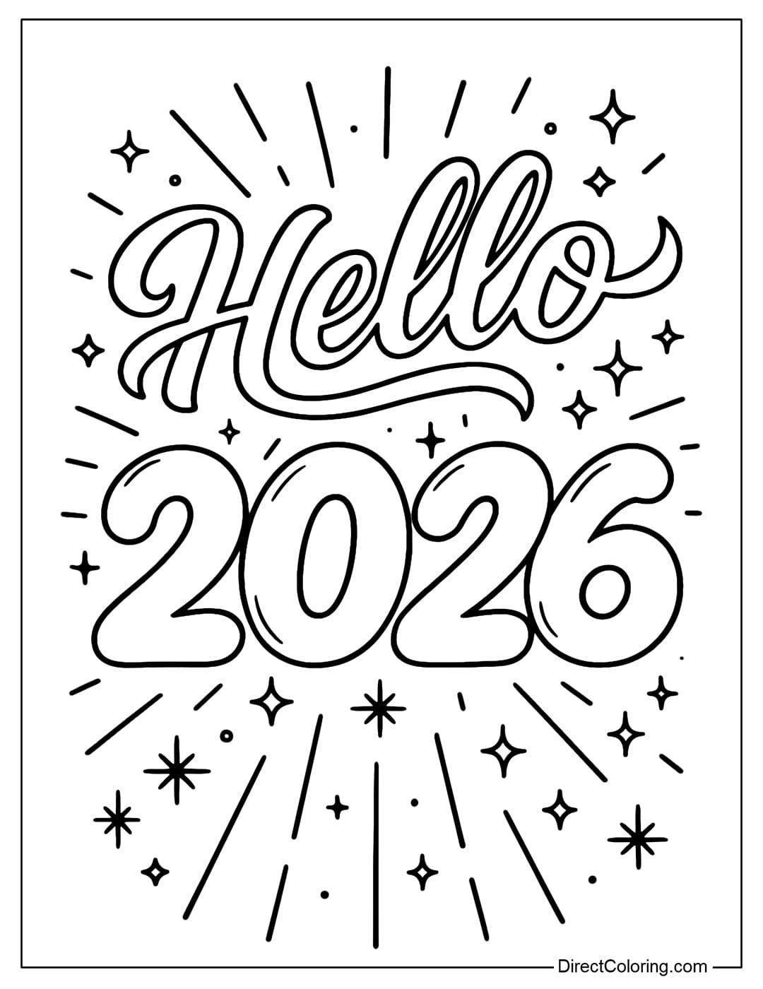 new year's coloring pages