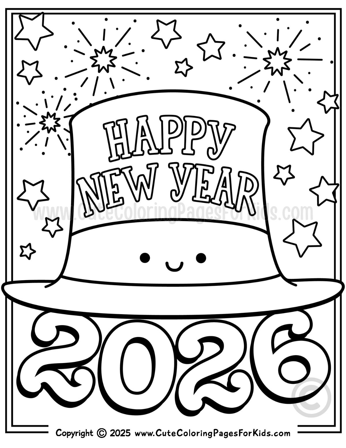 free coloring pages new years