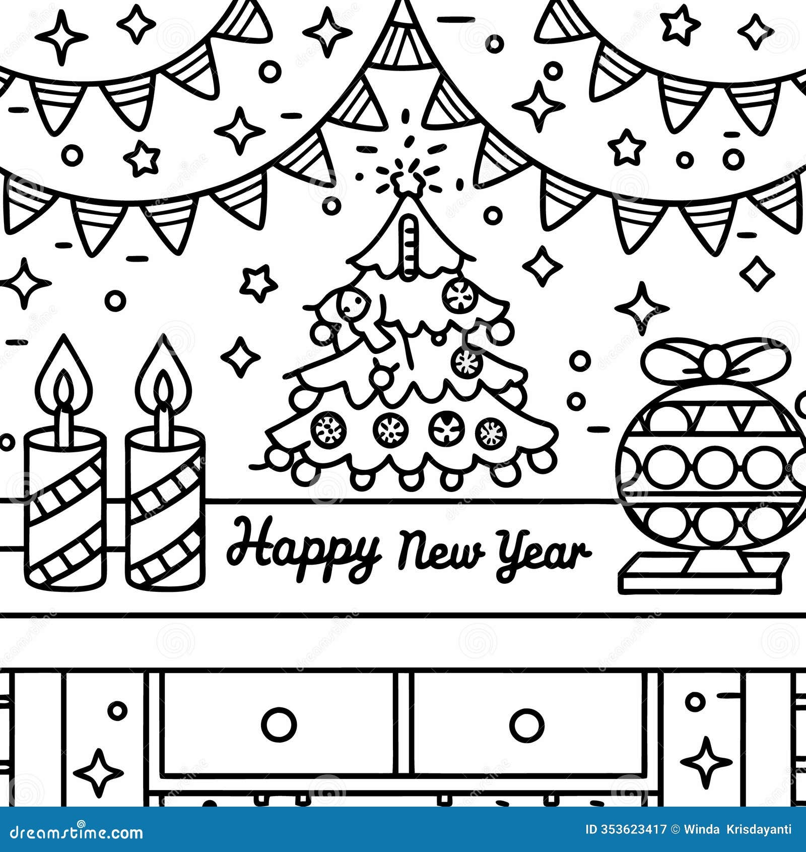 New Years Eve Coloring Stock Illustrations 235 New Years Eve Coloring Stock Illustrations Vectors Clipart Dreamstime