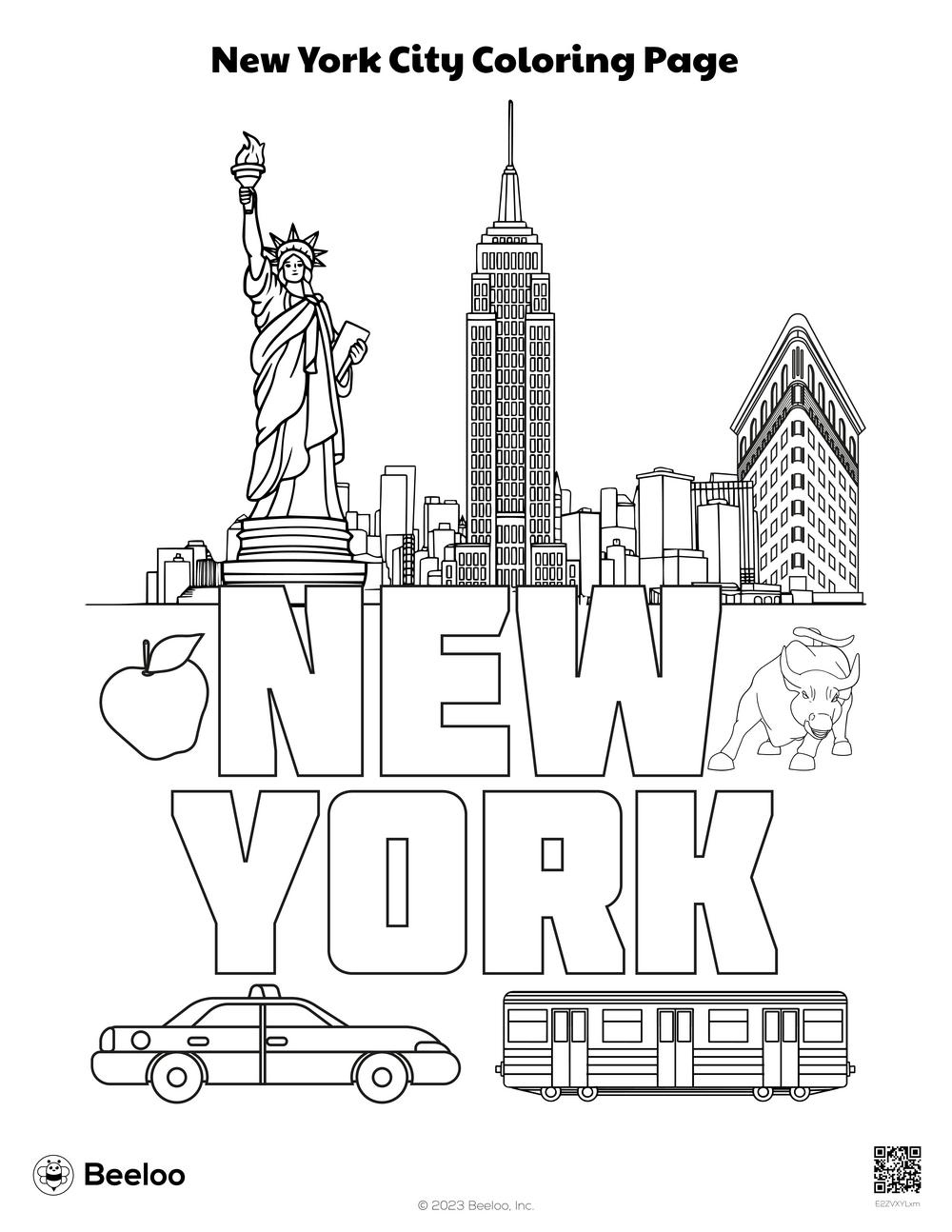 New York City themed Coloring Pages Beeloo Printable Crafts And Activities For Kids