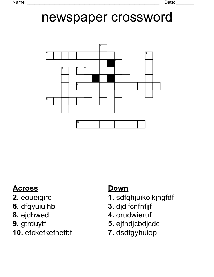 Newspaper Crossword WordMint