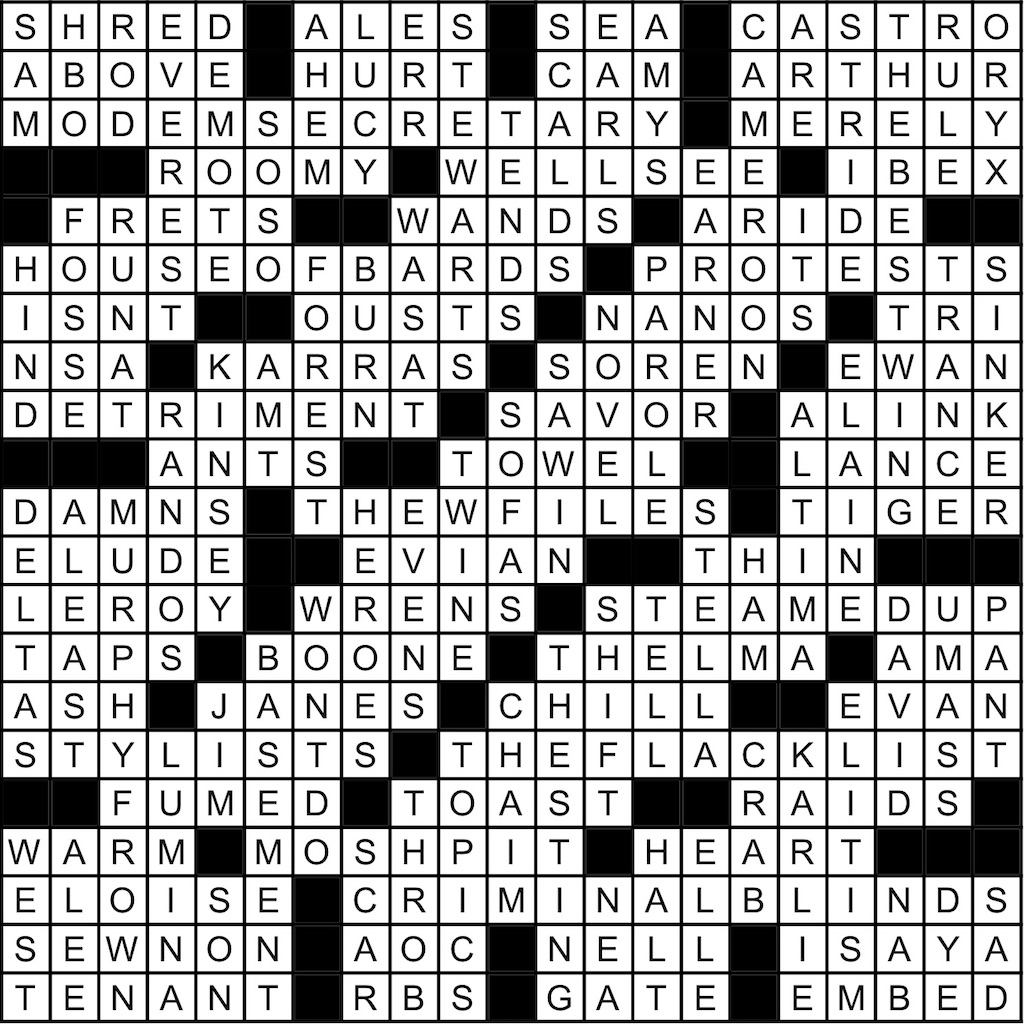 November 2019 Crossword Answer Key Washingtonian