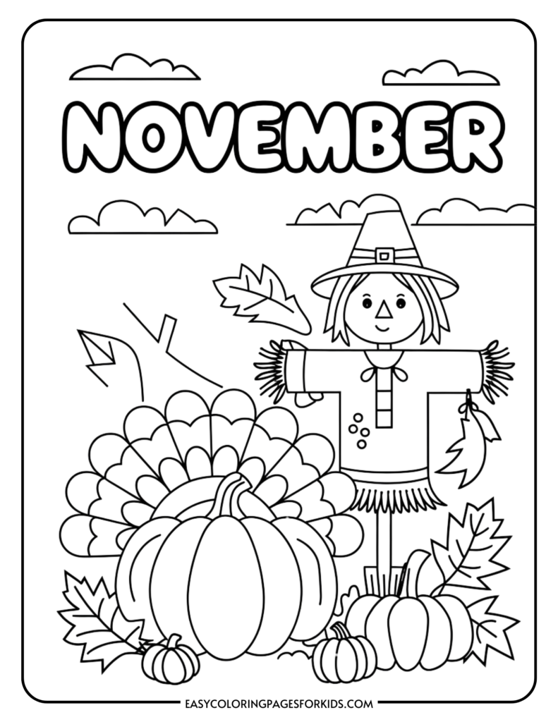 November Coloring Pages 6 Free Printable PDF Pages Easy Coloring Pages For Kids November Coloring Pages 6 Free Printable PDF Pages Easy Coloring Pages For Kids