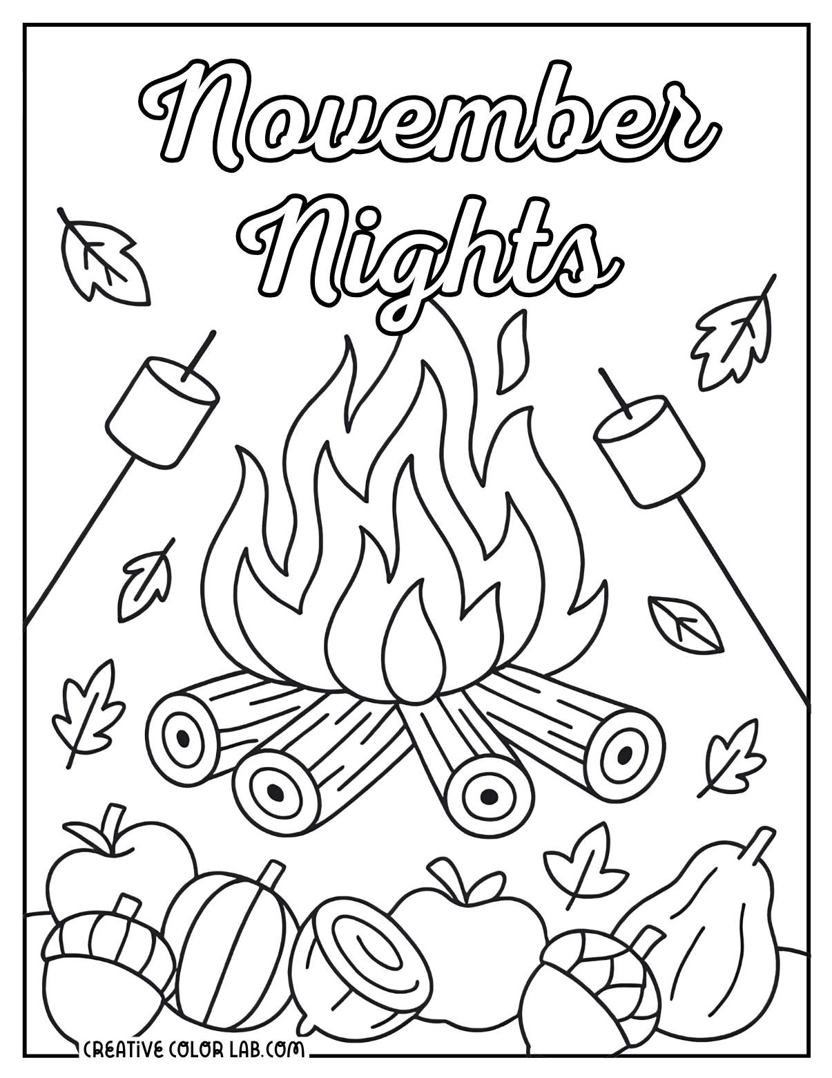 November Coloring Pages Free Printable PDFs