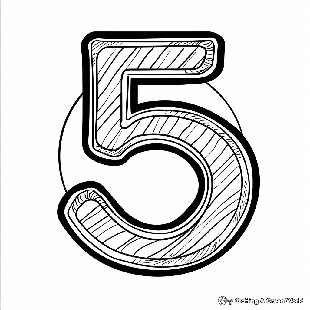 Number 5 Coloring Pages Free Printable 
