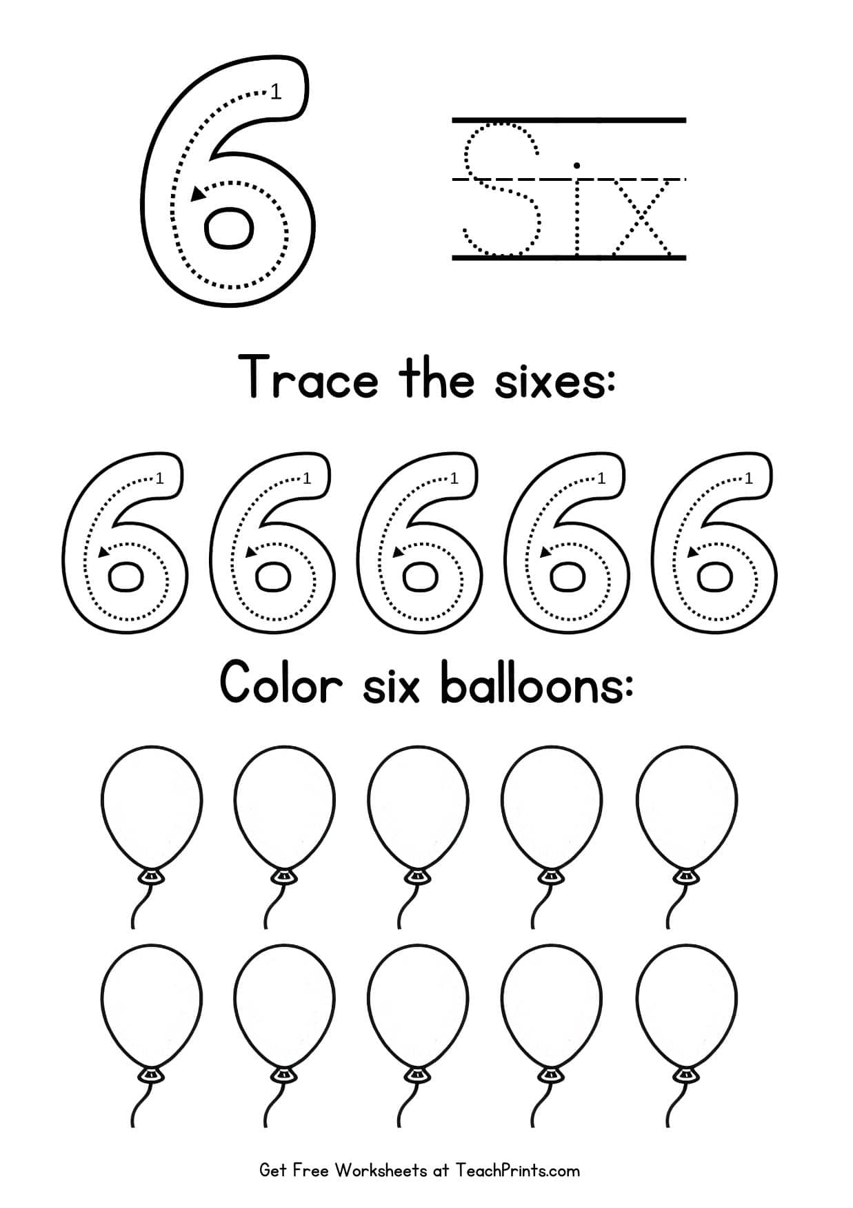Number 6 Worksheet Kindergarten Number Tracing 1 20 Fun Learning Hub