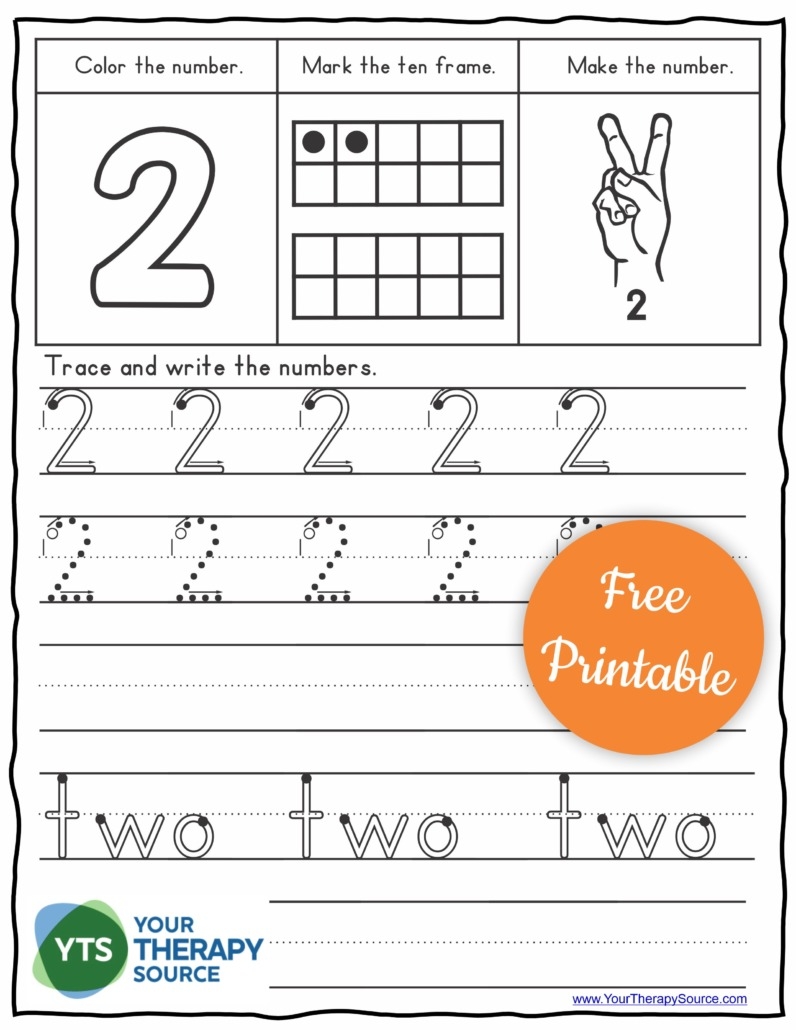 free number worksheets for kindergarten