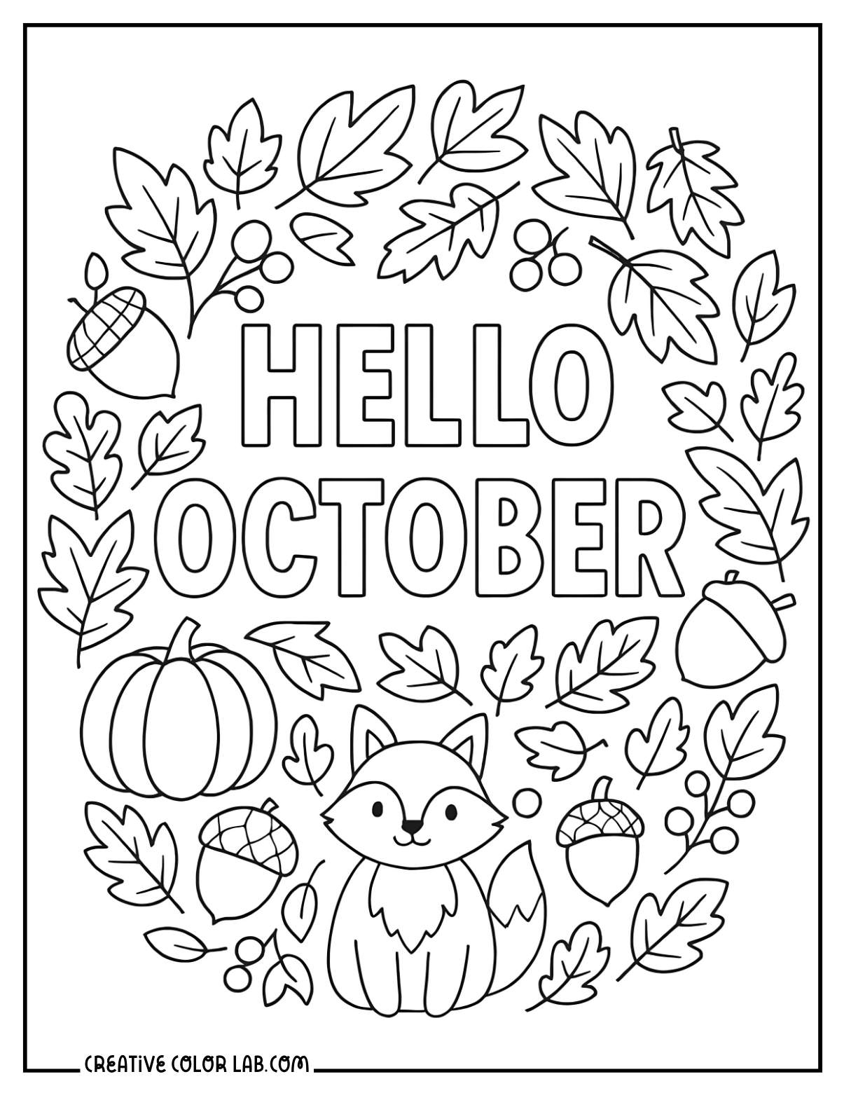 free printable october coloring pages