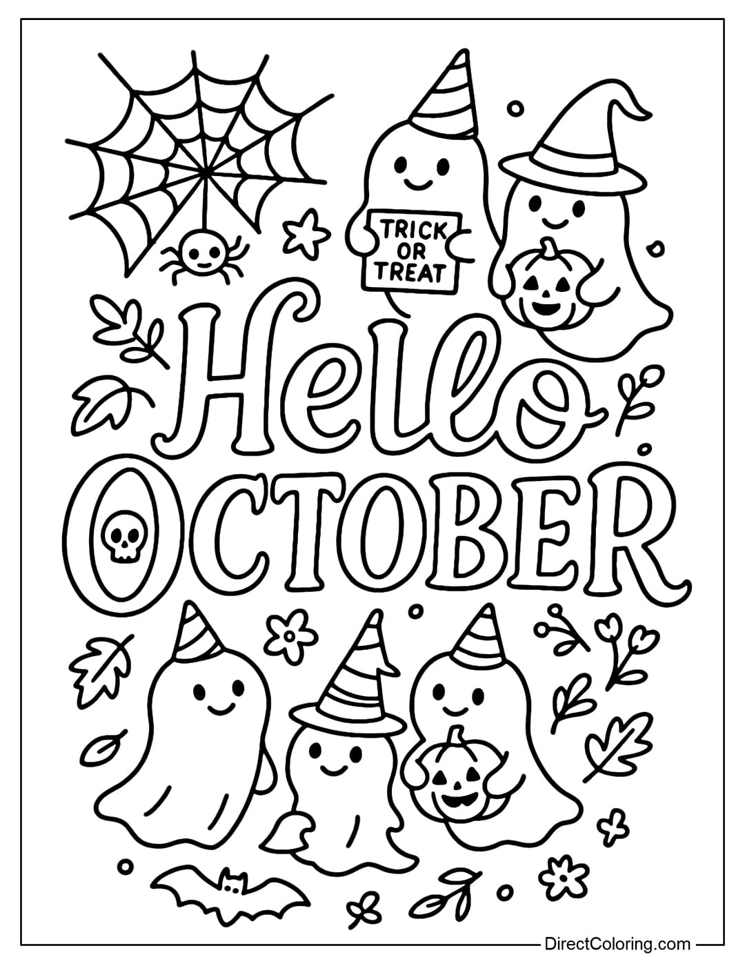 October Coloring Pages Free PDF To Download And Print