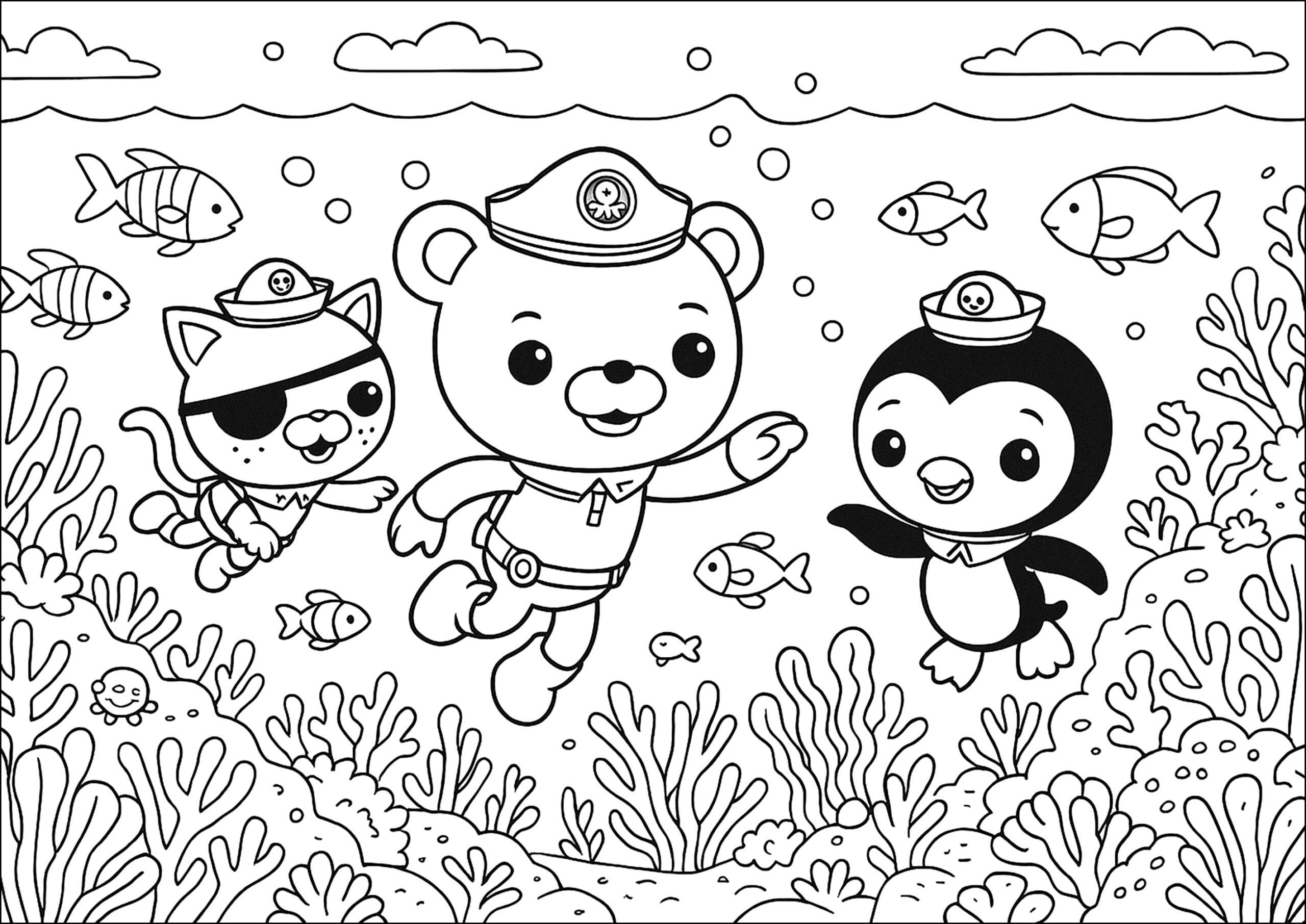 octonauts colouring in pages