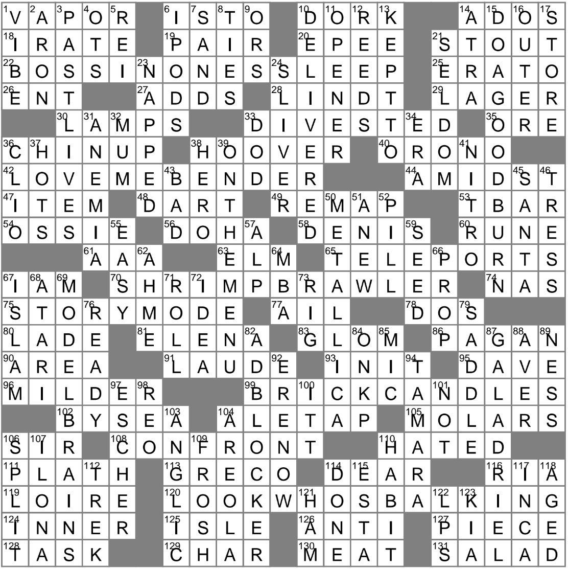 Old English Crossword Clue Archives LAXCrossword