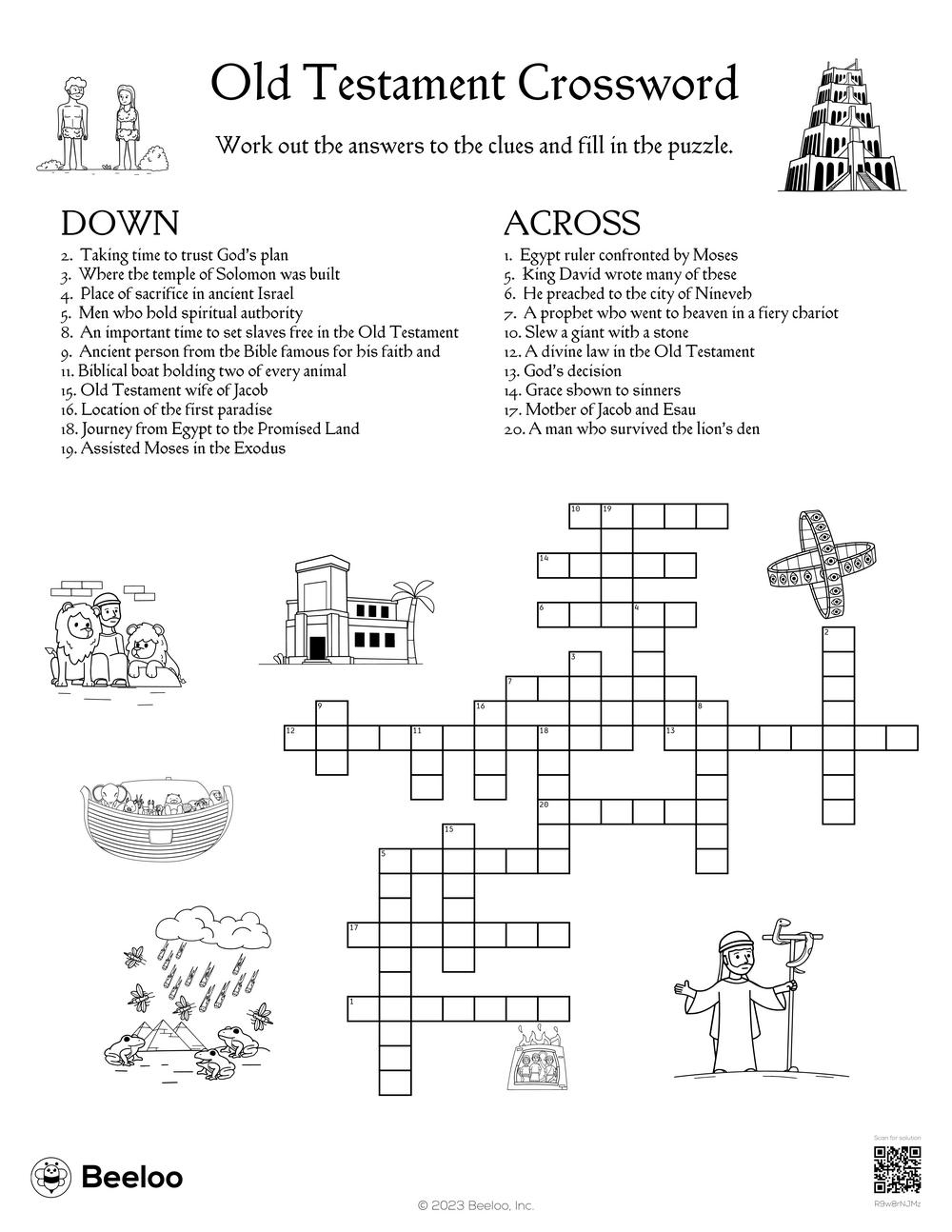 Old Testament Crossword Beeloo Printable Crafts And Activities For Kids Old Testament Crossword Beeloo Printable Crafts And Activities For Kids