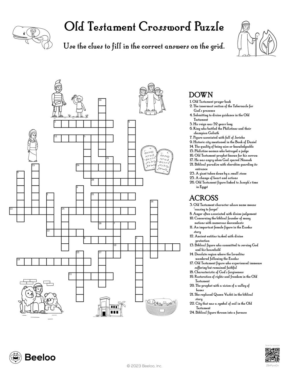 Old Testament Crossword Puzzle Beeloo Printable Crafts And Activities For Kids Old Testament Crossword Puzzle Beeloo Printable Crafts And Activities For Kids