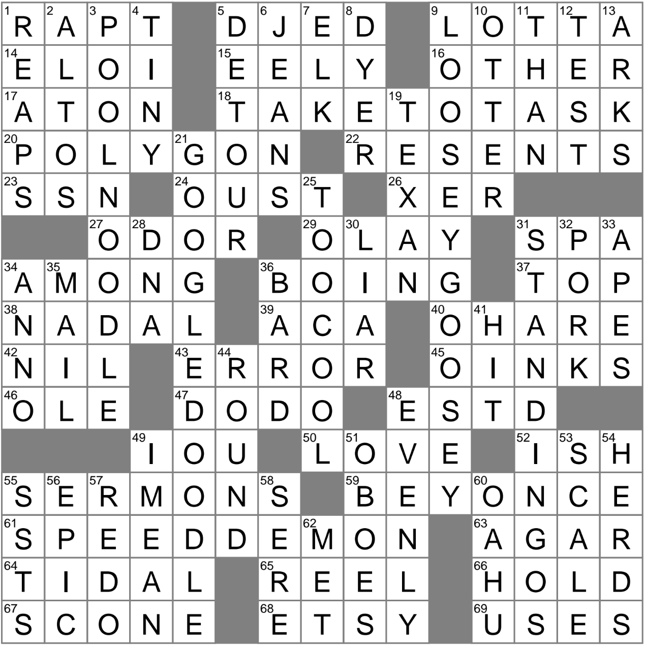 little demon crossword clue