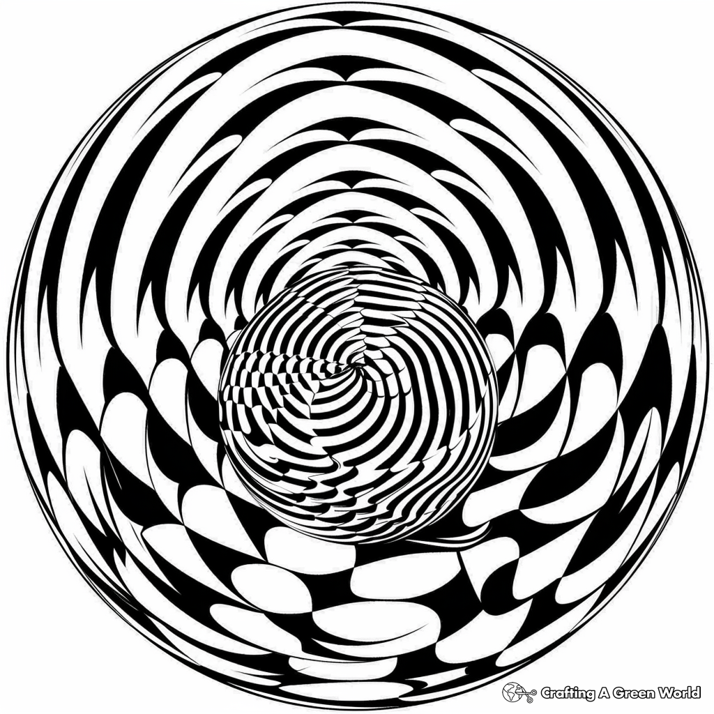 Optical Illusion Coloring Pages Free Printable Optical Illusion Coloring Pages Free Printable
