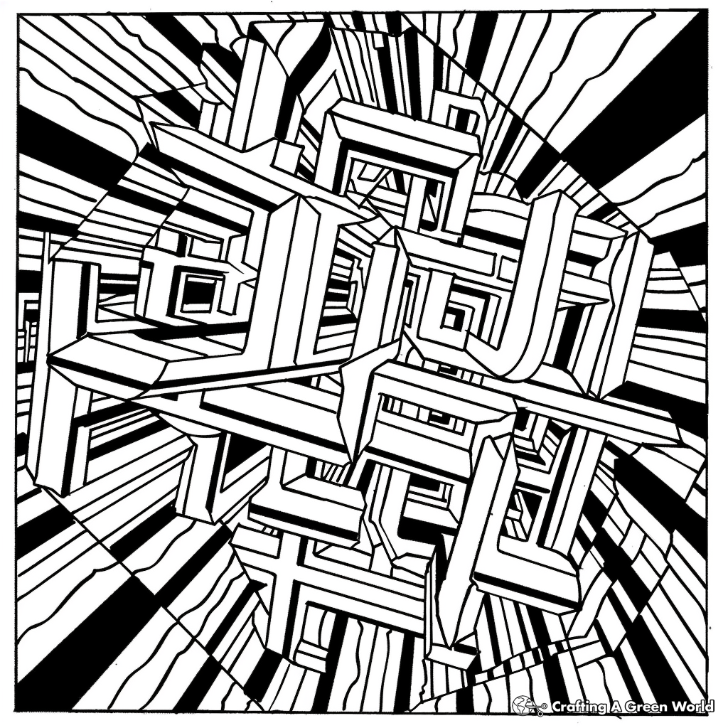 Optical Illusion Coloring Pages Free Printable Optical Illusion Coloring Pages Free Printable