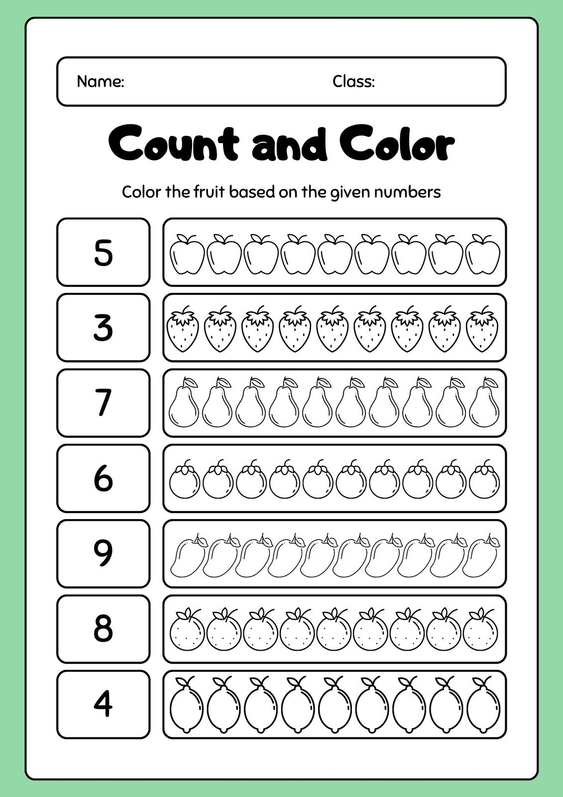 Page 3 Free Editable Kindergarten Worksheets Canva