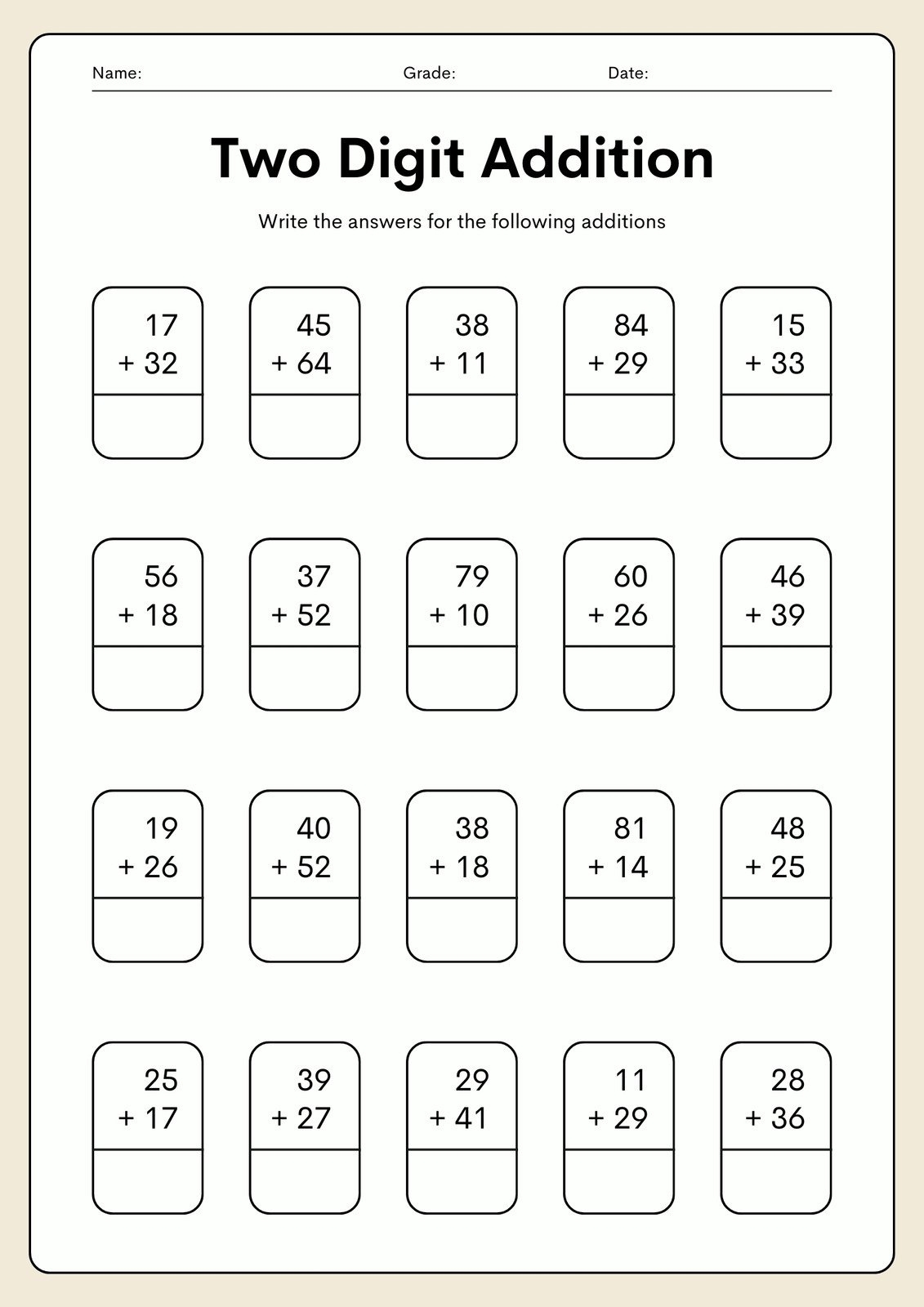 Page 3 Free To Print And Edit Addition Worksheet Templates Canva Page 3 Free To Print And Edit Addition Worksheet Templates Canva