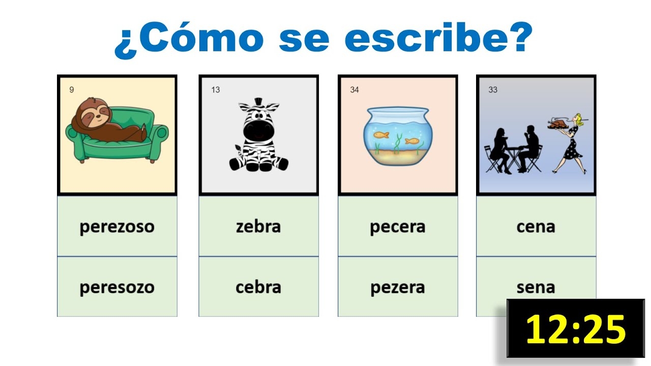 Palabras Con S C Z Ejercicios Para Ni os YouTube