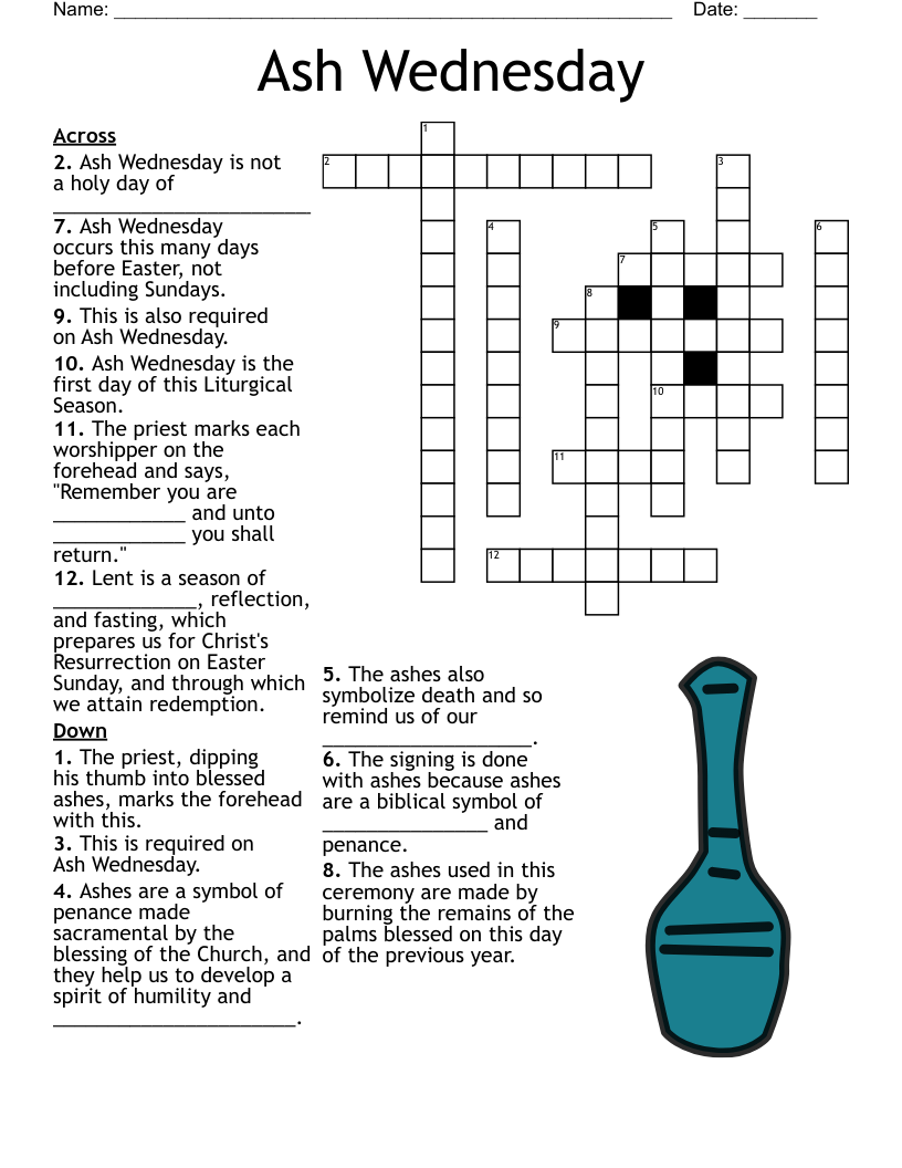 Parts Of The Mass Crossword WordMint