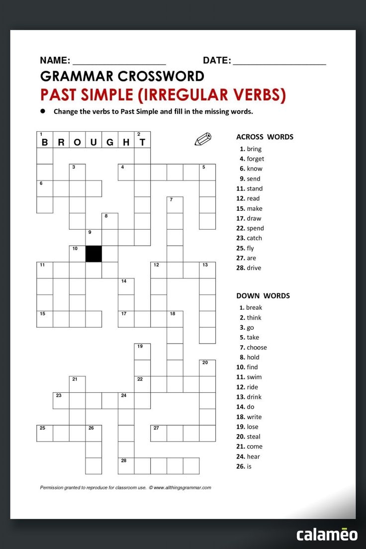 past crossword past crossword