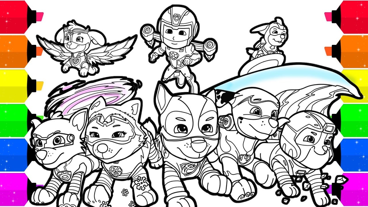 Paw Patrol Mighty Pups Coloring Pages For Kids YouTube Paw Patrol Mighty Pups Coloring Pages For Kids YouTube