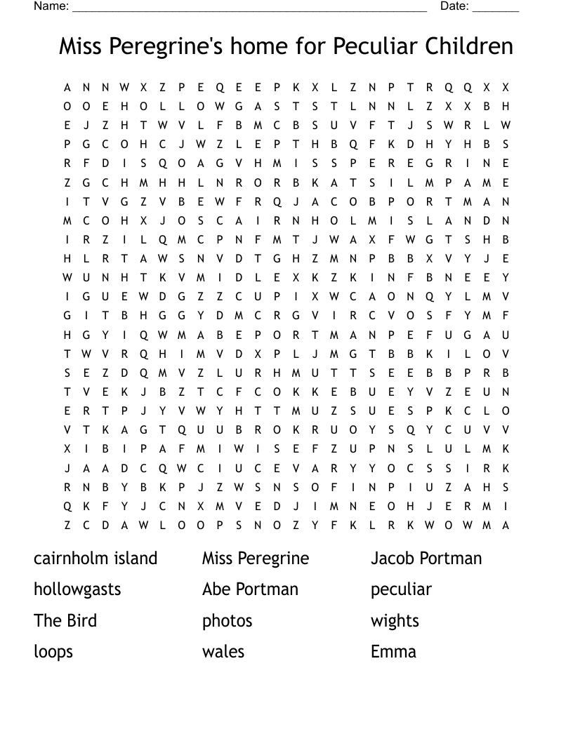 Peculiarities Crossword WordMint