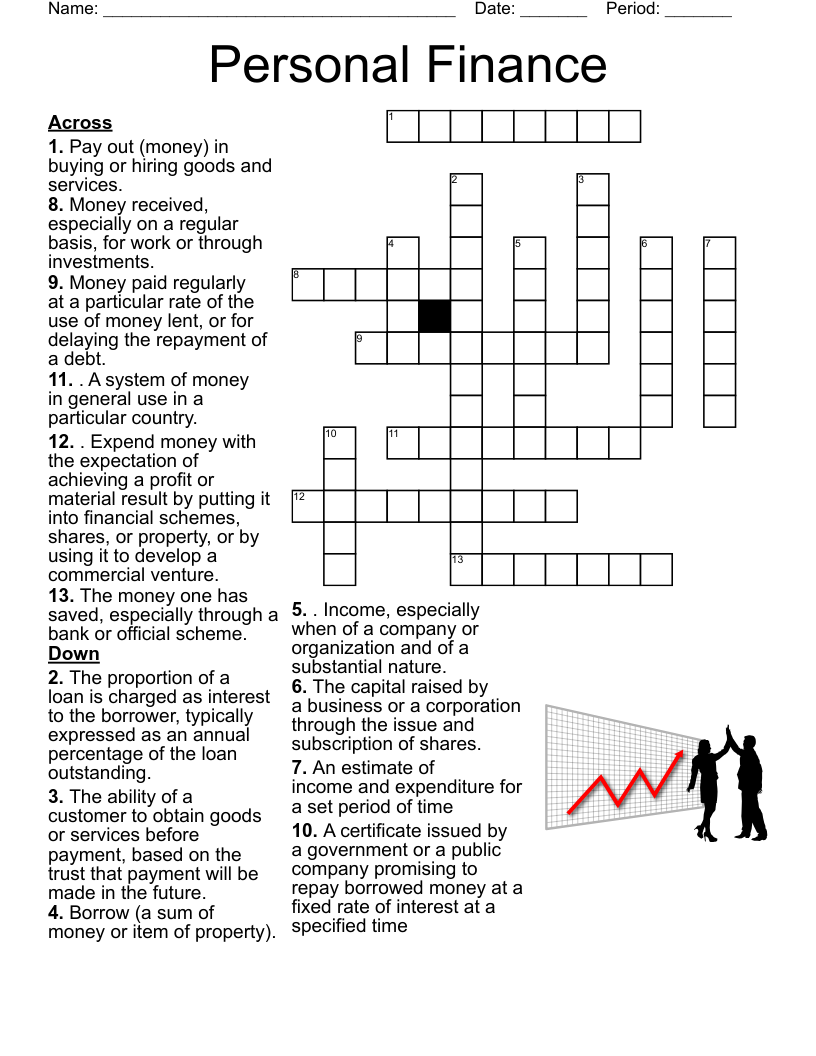Personal Finance Crossword WordMint Personal Finance Crossword WordMint