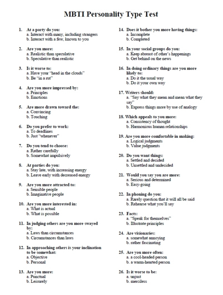 Personality Quiz Printable Worksheet Peggy Worksheets