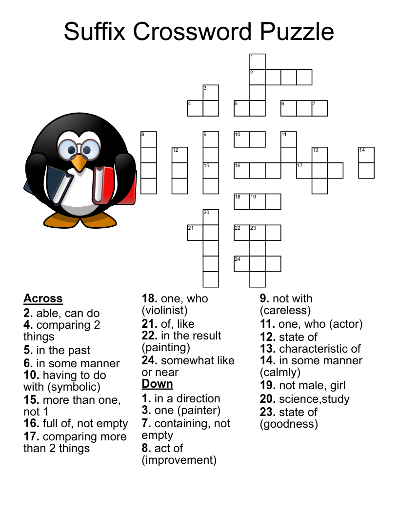 Peyton s Word Study Crossword WordMint