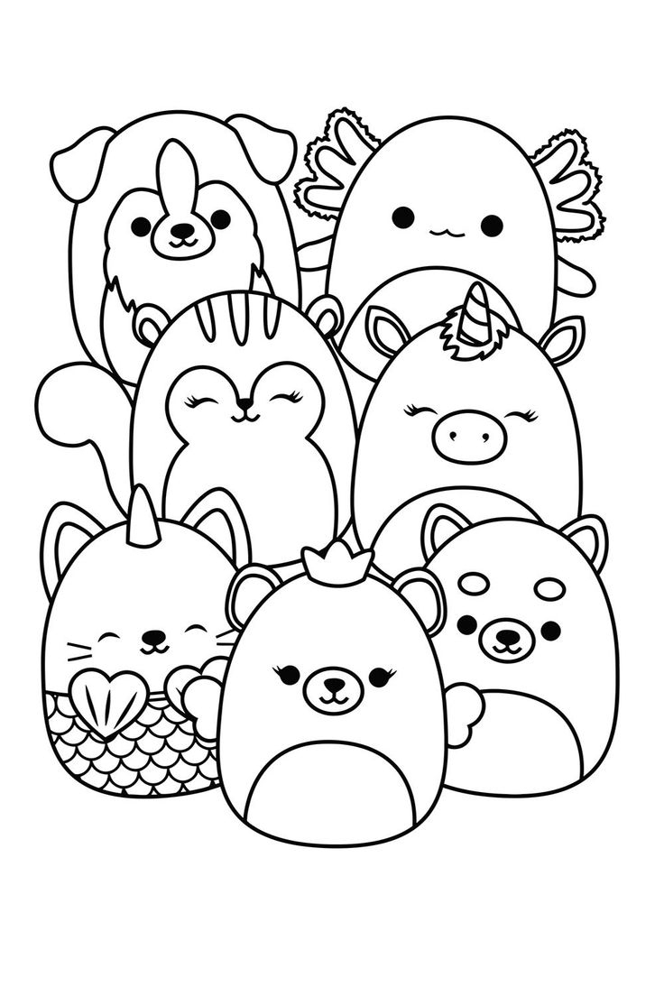 free printable squishmallow coloring pages