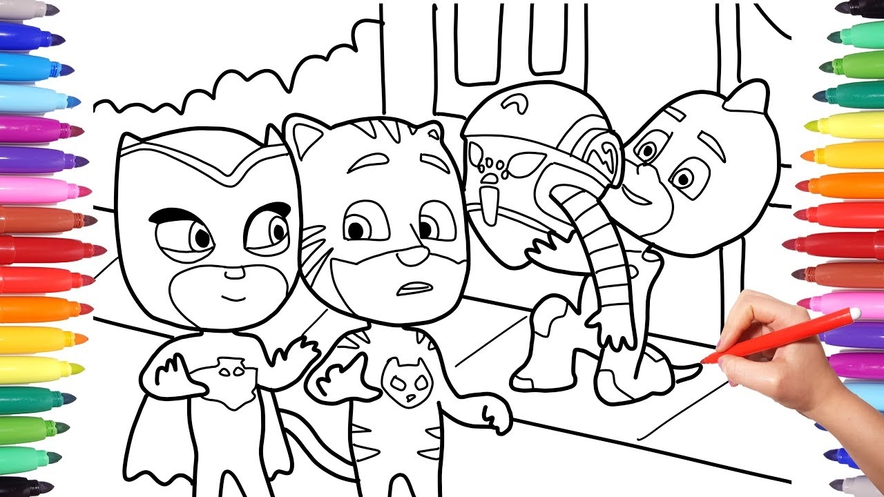 pj mask coloring page pj mask coloring page
