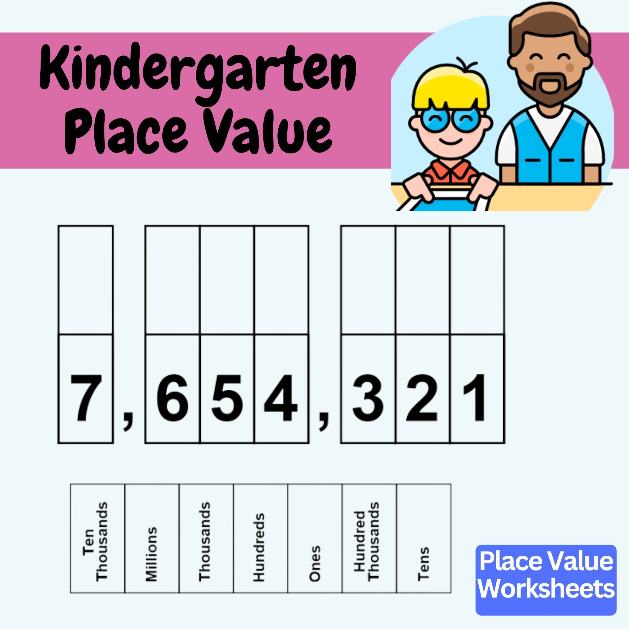 place value worksheets for kindergarten