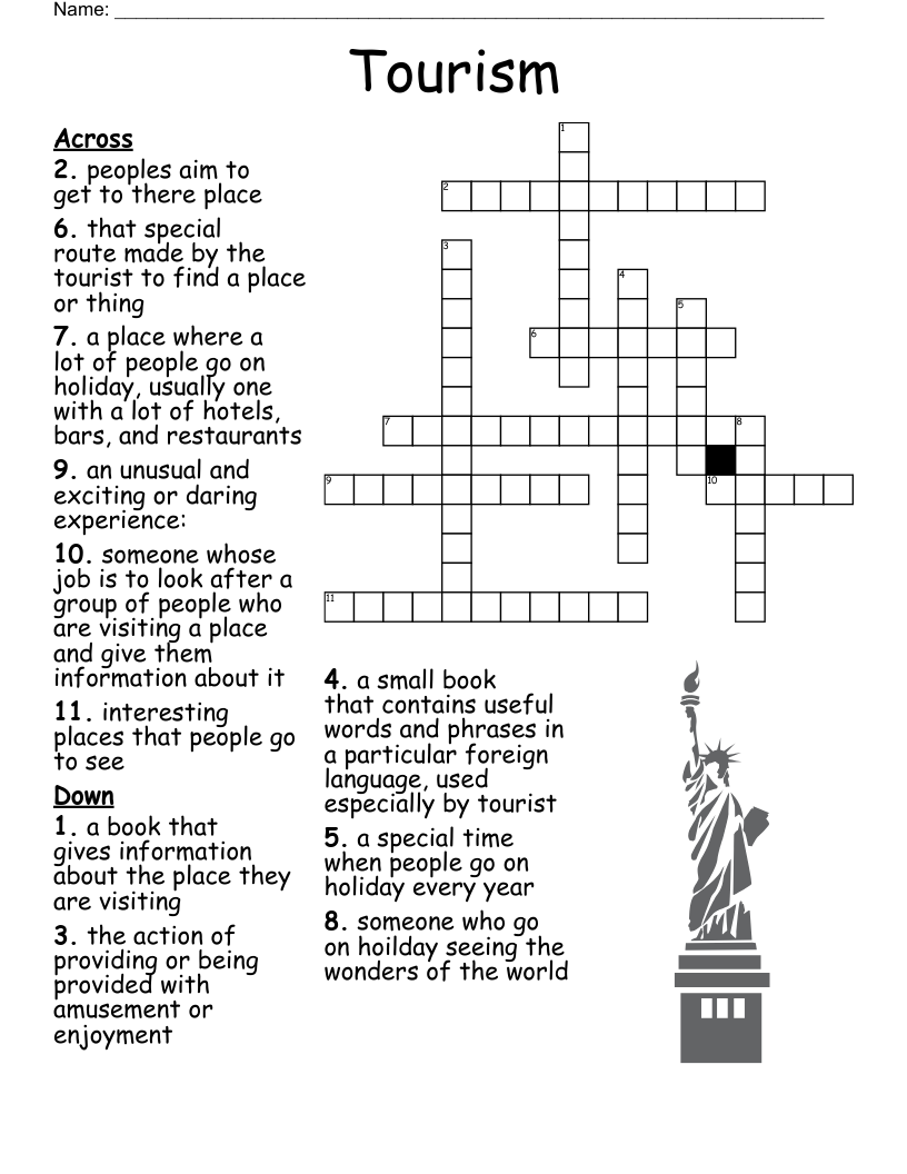 Places In The City Crossword WordMint
