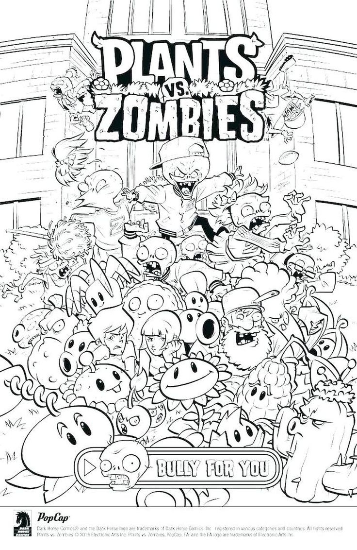 Plants Vs Zombies Coloring Pages PDF Coloringfolder Plants Vs Zombies Coloring Pages PDF Coloringfolder