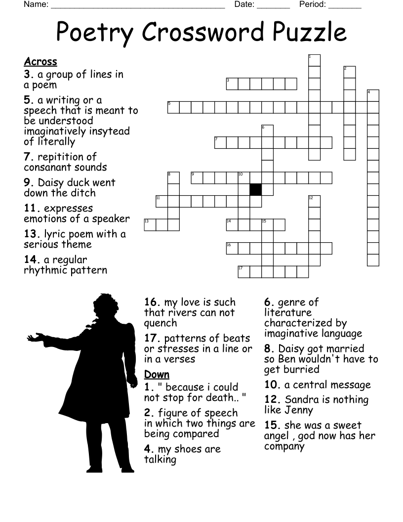 Poetry Crossword Puzzle Challenge WordMint