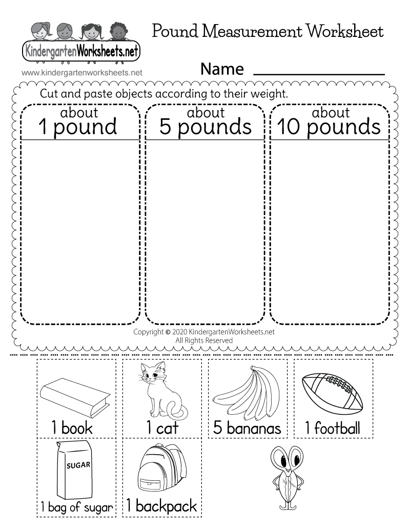 kindergarten measuring weight free kindergarten measuring weight free