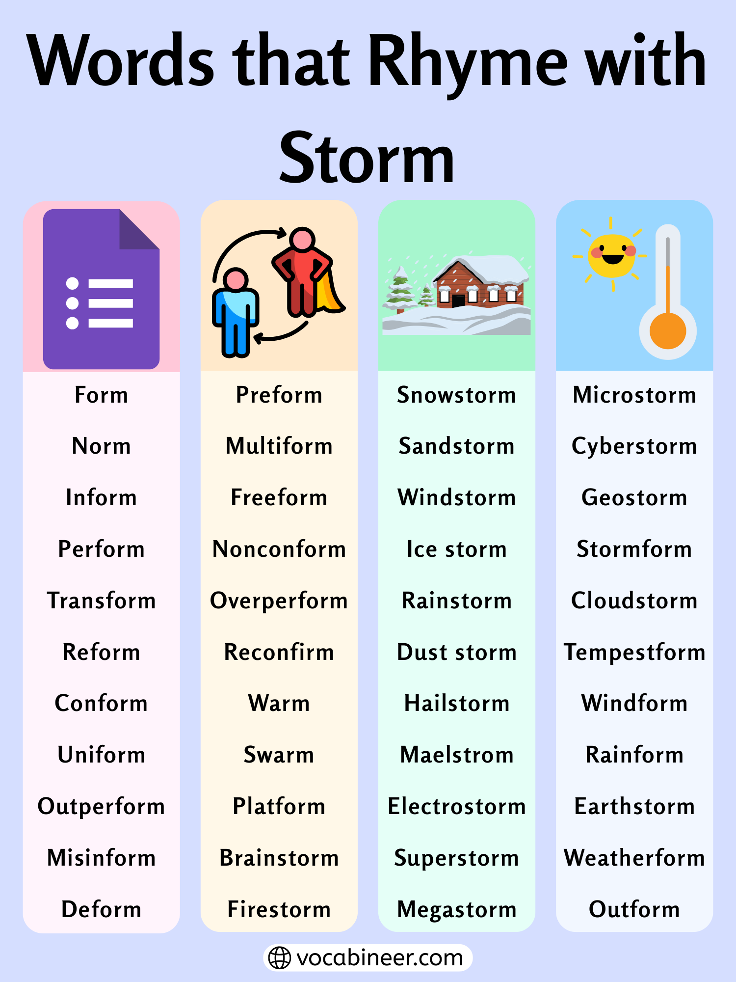 Powerful Words That Rhyme With Storm 748 Poetic Rhymes Powerful Words That Rhyme With Storm 748 Poetic Rhymes