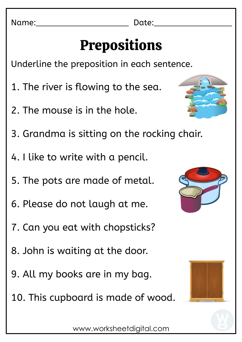 Prepositions Worksheet Worksheet Digital 1 Teacher Made Resources