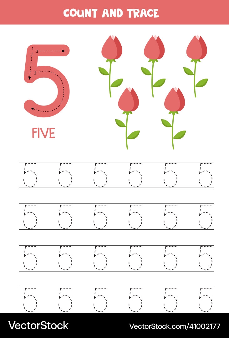 number 5 worksheet preschool